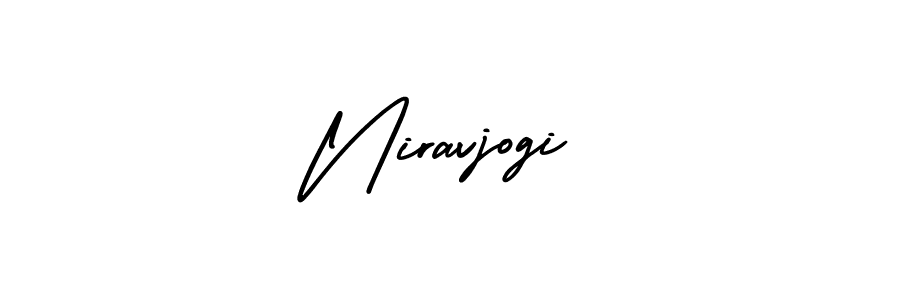 The best way (AmerikaSignatureDemo-Regular) to make a short signature is to pick only two or three words in your name. The name Niravjogi include a total of six letters. For converting this name. Niravjogi signature style 3 images and pictures png