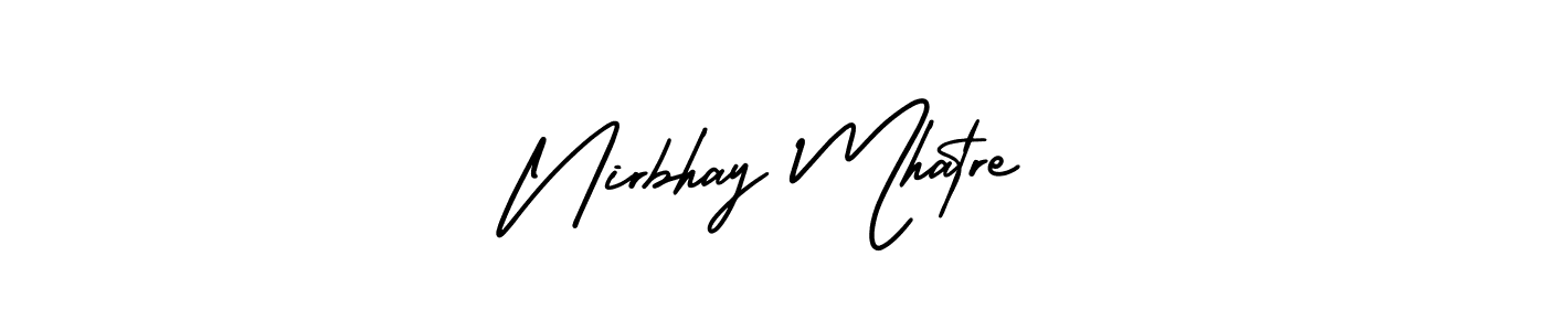 How to make Nirbhay Mhatre signature? AmerikaSignatureDemo-Regular is a professional autograph style. Create handwritten signature for Nirbhay Mhatre name. Nirbhay Mhatre signature style 3 images and pictures png