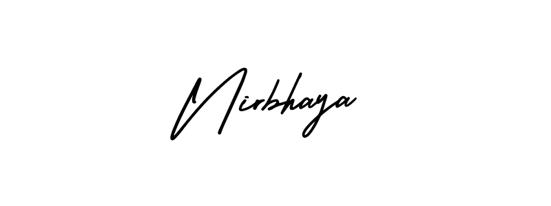 Create a beautiful signature design for name Nirbhaya. With this signature (AmerikaSignatureDemo-Regular) fonts, you can make a handwritten signature for free. Nirbhaya signature style 3 images and pictures png