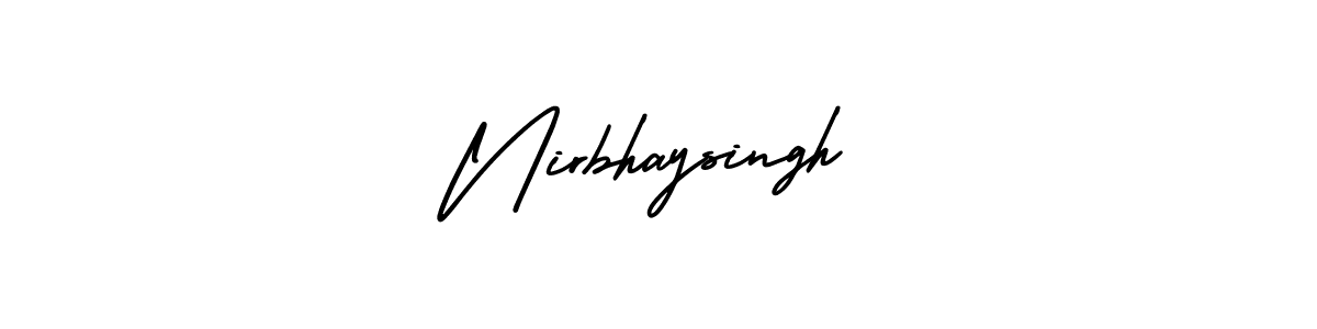 How to Draw Nirbhaysingh signature style? AmerikaSignatureDemo-Regular is a latest design signature styles for name Nirbhaysingh. Nirbhaysingh signature style 3 images and pictures png