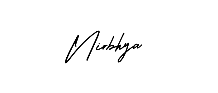 AmerikaSignatureDemo-Regular is a professional signature style that is perfect for those who want to add a touch of class to their signature. It is also a great choice for those who want to make their signature more unique. Get Nirbhya name to fancy signature for free. Nirbhya signature style 3 images and pictures png