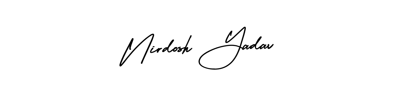 Design your own signature with our free online signature maker. With this signature software, you can create a handwritten (AmerikaSignatureDemo-Regular) signature for name Nirdosh Yadav. Nirdosh Yadav signature style 3 images and pictures png