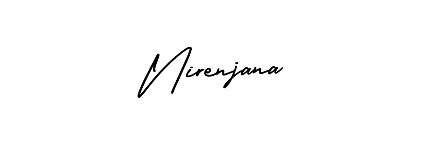 It looks lik you need a new signature style for name Nirenjana. Design unique handwritten (AmerikaSignatureDemo-Regular) signature with our free signature maker in just a few clicks. Nirenjana signature style 3 images and pictures png
