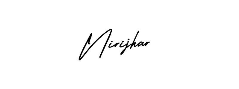 This is the best signature style for the Nirijhar name. Also you like these signature font (AmerikaSignatureDemo-Regular). Mix name signature. Nirijhar signature style 3 images and pictures png