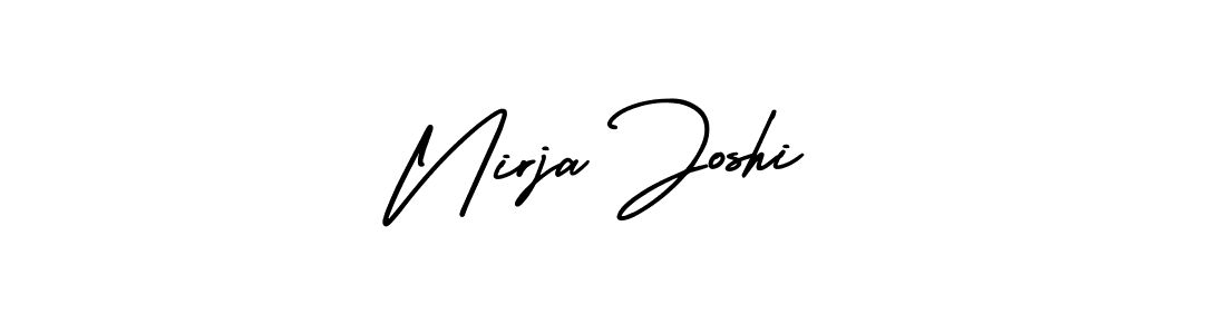 Create a beautiful signature design for name Nirja Joshi. With this signature (AmerikaSignatureDemo-Regular) fonts, you can make a handwritten signature for free. Nirja Joshi signature style 3 images and pictures png