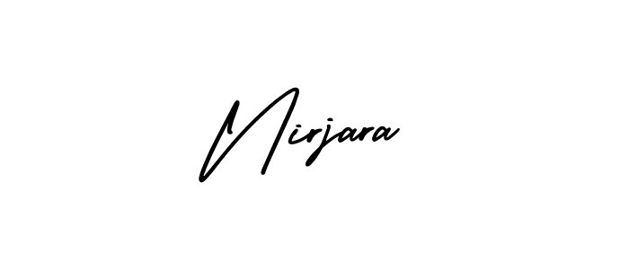 Create a beautiful signature design for name Nirjara. With this signature (AmerikaSignatureDemo-Regular) fonts, you can make a handwritten signature for free. Nirjara signature style 3 images and pictures png