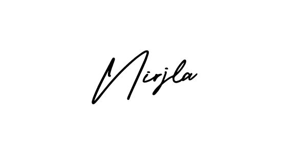 Create a beautiful signature design for name Nirjla. With this signature (AmerikaSignatureDemo-Regular) fonts, you can make a handwritten signature for free. Nirjla signature style 3 images and pictures png