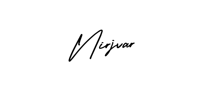 How to make Nirjvar name signature. Use AmerikaSignatureDemo-Regular style for creating short signs online. This is the latest handwritten sign. Nirjvar signature style 3 images and pictures png