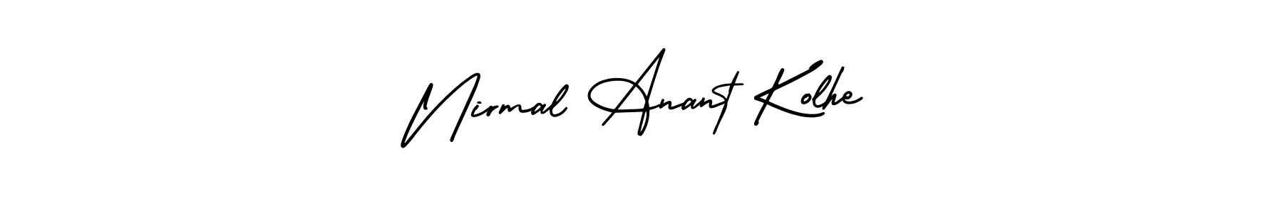Similarly AmerikaSignatureDemo-Regular is the best handwritten signature design. Signature creator online .You can use it as an online autograph creator for name Nirmal Anant Kolhe. Nirmal Anant Kolhe signature style 3 images and pictures png