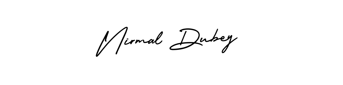 This is the best signature style for the Nirmal Dubey name. Also you like these signature font (AmerikaSignatureDemo-Regular). Mix name signature. Nirmal Dubey signature style 3 images and pictures png