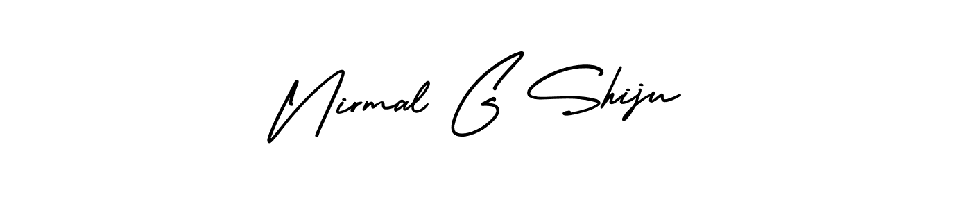 Nirmal G Shiju stylish signature style. Best Handwritten Sign (AmerikaSignatureDemo-Regular) for my name. Handwritten Signature Collection Ideas for my name Nirmal G Shiju. Nirmal G Shiju signature style 3 images and pictures png