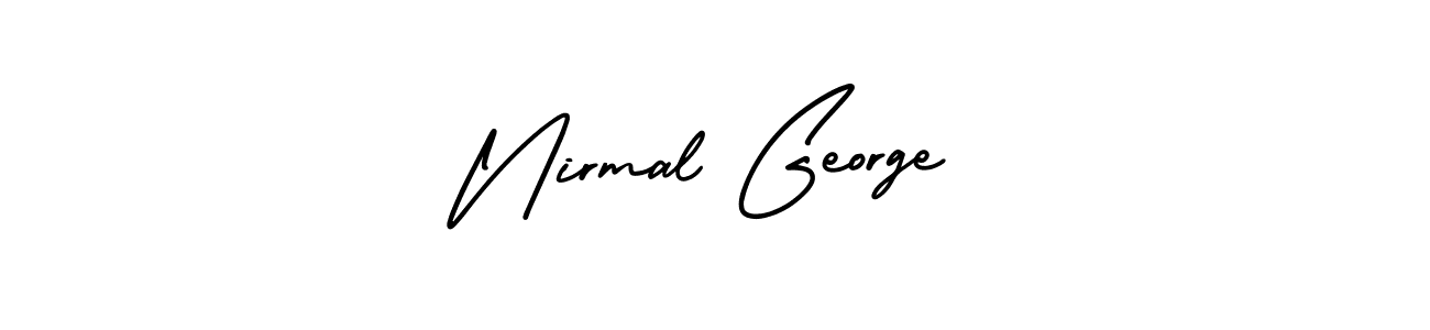 How to Draw Nirmal George signature style? AmerikaSignatureDemo-Regular is a latest design signature styles for name Nirmal George. Nirmal George signature style 3 images and pictures png