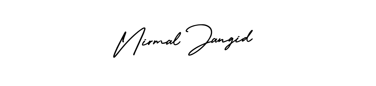 How to make Nirmal Jangid name signature. Use AmerikaSignatureDemo-Regular style for creating short signs online. This is the latest handwritten sign. Nirmal Jangid signature style 3 images and pictures png