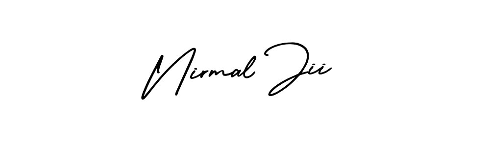 Also we have Nirmal Jii name is the best signature style. Create professional handwritten signature collection using AmerikaSignatureDemo-Regular autograph style. Nirmal Jii signature style 3 images and pictures png