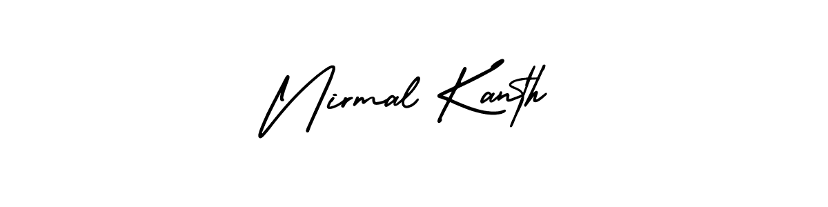 It looks lik you need a new signature style for name Nirmal Kanth. Design unique handwritten (AmerikaSignatureDemo-Regular) signature with our free signature maker in just a few clicks. Nirmal Kanth signature style 3 images and pictures png