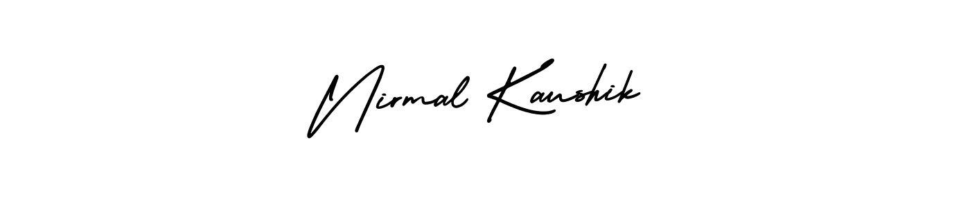 Use a signature maker to create a handwritten signature online. With this signature software, you can design (AmerikaSignatureDemo-Regular) your own signature for name Nirmal Kaushik. Nirmal Kaushik signature style 3 images and pictures png