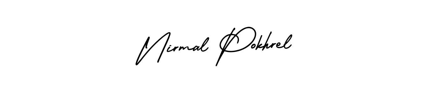 How to Draw Nirmal Pokhrel signature style? AmerikaSignatureDemo-Regular is a latest design signature styles for name Nirmal Pokhrel. Nirmal Pokhrel signature style 3 images and pictures png