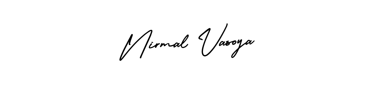 Design your own signature with our free online signature maker. With this signature software, you can create a handwritten (AmerikaSignatureDemo-Regular) signature for name Nirmal Vasoya. Nirmal Vasoya signature style 3 images and pictures png