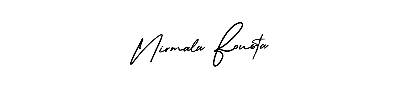 Use a signature maker to create a handwritten signature online. With this signature software, you can design (AmerikaSignatureDemo-Regular) your own signature for name Nirmala Fousta. Nirmala Fousta signature style 3 images and pictures png