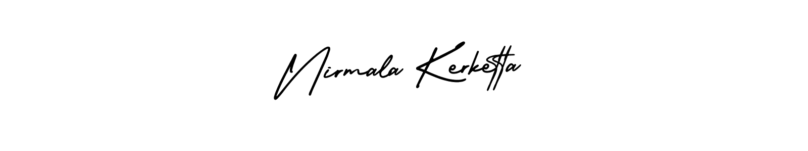Make a beautiful signature design for name Nirmala Kerketta. With this signature (AmerikaSignatureDemo-Regular) style, you can create a handwritten signature for free. Nirmala Kerketta signature style 3 images and pictures png