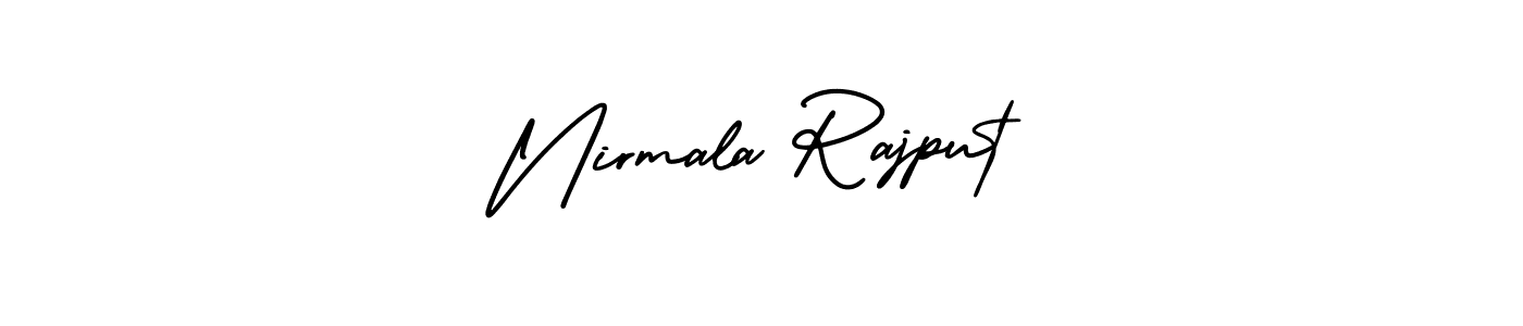 AmerikaSignatureDemo-Regular is a professional signature style that is perfect for those who want to add a touch of class to their signature. It is also a great choice for those who want to make their signature more unique. Get Nirmala Rajput name to fancy signature for free. Nirmala Rajput signature style 3 images and pictures png