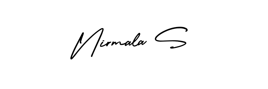 How to make Nirmala S name signature. Use AmerikaSignatureDemo-Regular style for creating short signs online. This is the latest handwritten sign. Nirmala S signature style 3 images and pictures png