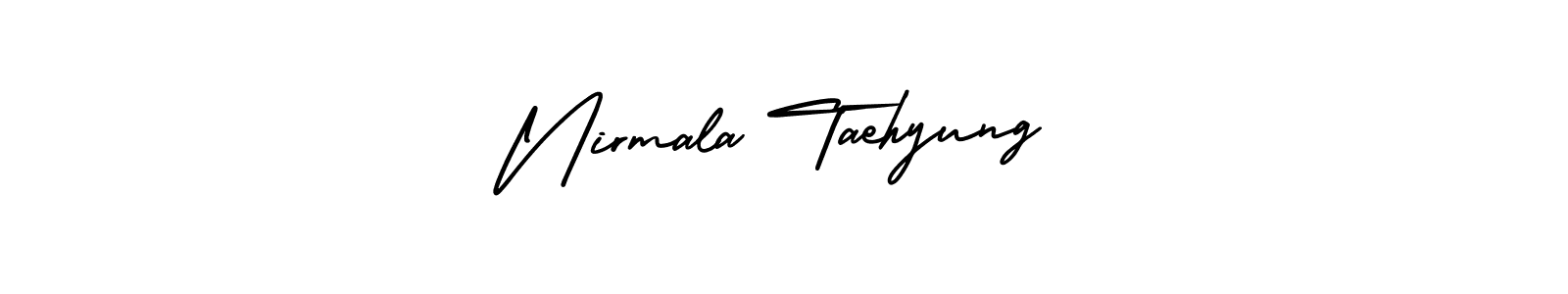 Create a beautiful signature design for name Nirmala Taehyung. With this signature (AmerikaSignatureDemo-Regular) fonts, you can make a handwritten signature for free. Nirmala Taehyung signature style 3 images and pictures png