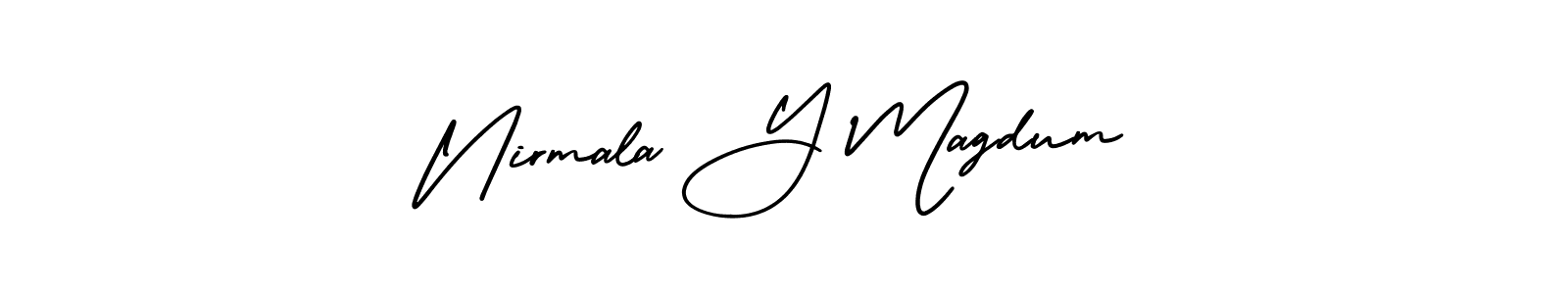 Use a signature maker to create a handwritten signature online. With this signature software, you can design (AmerikaSignatureDemo-Regular) your own signature for name Nirmala Y Magdum. Nirmala Y Magdum signature style 3 images and pictures png