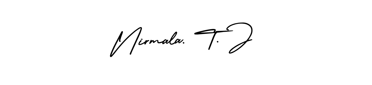 Make a beautiful signature design for name Nirmala. T. J. With this signature (AmerikaSignatureDemo-Regular) style, you can create a handwritten signature for free. Nirmala. T. J signature style 3 images and pictures png