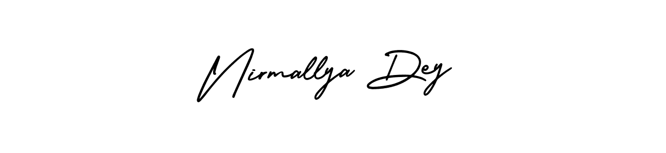 How to make Nirmallya Dey signature? AmerikaSignatureDemo-Regular is a professional autograph style. Create handwritten signature for Nirmallya Dey name. Nirmallya Dey signature style 3 images and pictures png