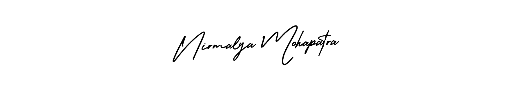 How to make Nirmalya Mohapatra signature? AmerikaSignatureDemo-Regular is a professional autograph style. Create handwritten signature for Nirmalya Mohapatra name. Nirmalya Mohapatra signature style 3 images and pictures png