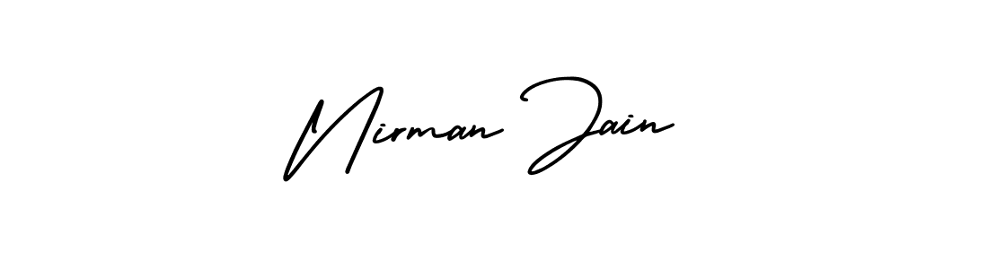 It looks lik you need a new signature style for name Nirman Jain. Design unique handwritten (AmerikaSignatureDemo-Regular) signature with our free signature maker in just a few clicks. Nirman Jain signature style 3 images and pictures png