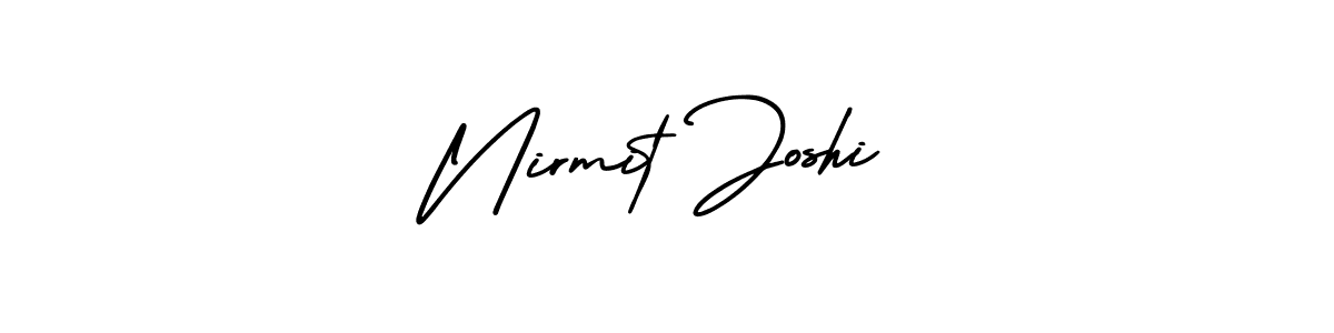 Design your own signature with our free online signature maker. With this signature software, you can create a handwritten (AmerikaSignatureDemo-Regular) signature for name Nirmit Joshi. Nirmit Joshi signature style 3 images and pictures png