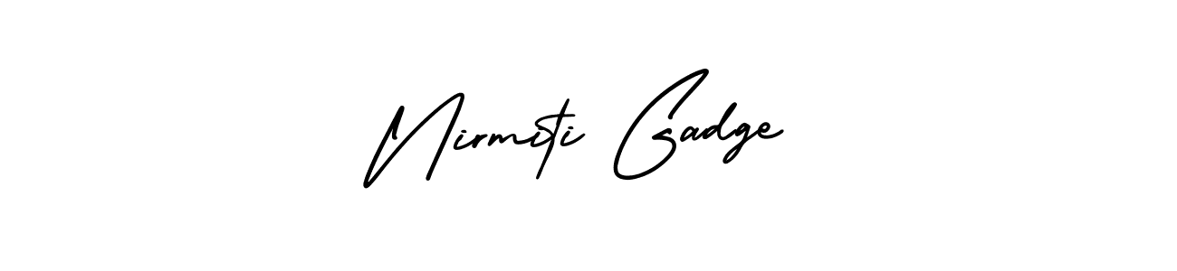 Also we have Nirmiti Gadge name is the best signature style. Create professional handwritten signature collection using AmerikaSignatureDemo-Regular autograph style. Nirmiti Gadge signature style 3 images and pictures png