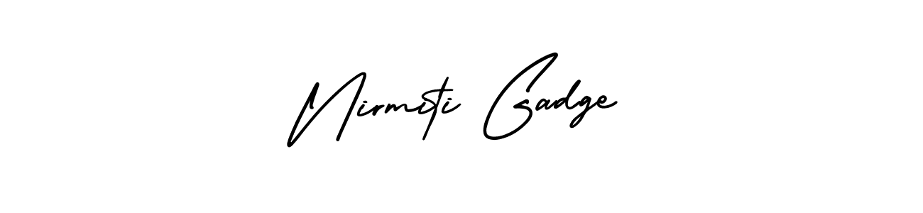 Also we have Nirmiti Gadge name is the best signature style. Create professional handwritten signature collection using AmerikaSignatureDemo-Regular autograph style. Nirmiti Gadge signature style 3 images and pictures png