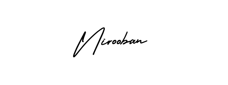 How to make Nirooban signature? AmerikaSignatureDemo-Regular is a professional autograph style. Create handwritten signature for Nirooban name. Nirooban signature style 3 images and pictures png
