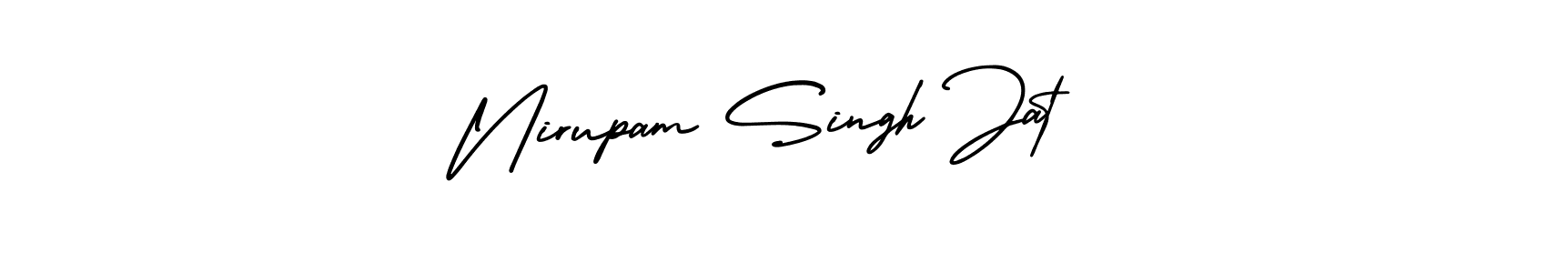 How to make Nirupam Singh Jat name signature. Use AmerikaSignatureDemo-Regular style for creating short signs online. This is the latest handwritten sign. Nirupam Singh Jat signature style 3 images and pictures png