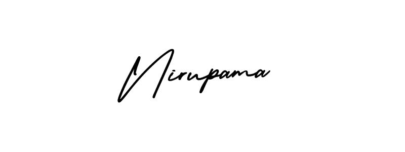 How to make Nirupama name signature. Use AmerikaSignatureDemo-Regular style for creating short signs online. This is the latest handwritten sign. Nirupama signature style 3 images and pictures png