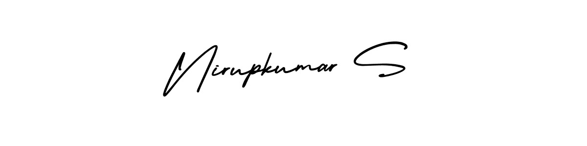 Make a beautiful signature design for name Nirupkumar S. With this signature (AmerikaSignatureDemo-Regular) style, you can create a handwritten signature for free. Nirupkumar S signature style 3 images and pictures png