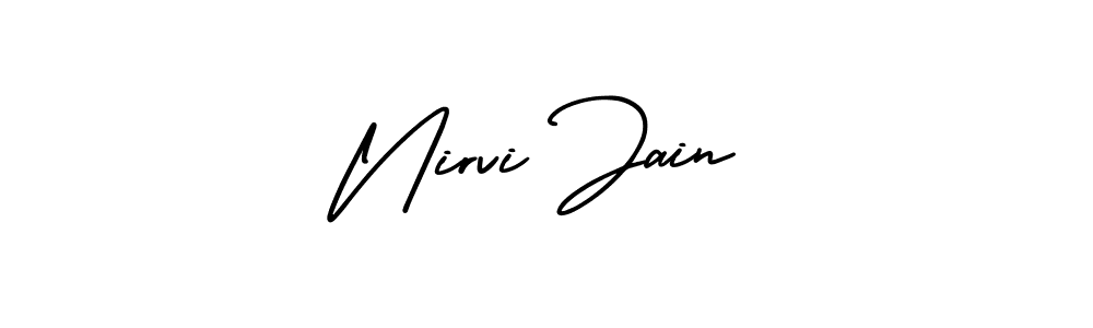 How to Draw Nirvi Jain signature style? AmerikaSignatureDemo-Regular is a latest design signature styles for name Nirvi Jain. Nirvi Jain signature style 3 images and pictures png