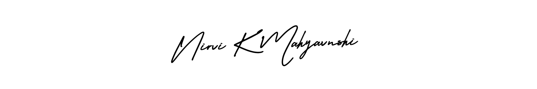 Nirvi K Mahyavnshi stylish signature style. Best Handwritten Sign (AmerikaSignatureDemo-Regular) for my name. Handwritten Signature Collection Ideas for my name Nirvi K Mahyavnshi. Nirvi K Mahyavnshi signature style 3 images and pictures png
