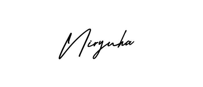 Create a beautiful signature design for name Niryuha. With this signature (AmerikaSignatureDemo-Regular) fonts, you can make a handwritten signature for free. Niryuha signature style 3 images and pictures png