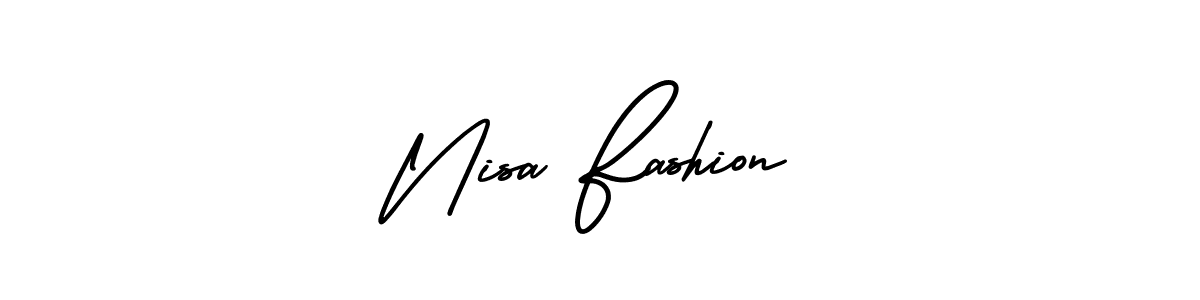 Make a beautiful signature design for name Nisa Fashion. With this signature (AmerikaSignatureDemo-Regular) style, you can create a handwritten signature for free. Nisa Fashion signature style 3 images and pictures png