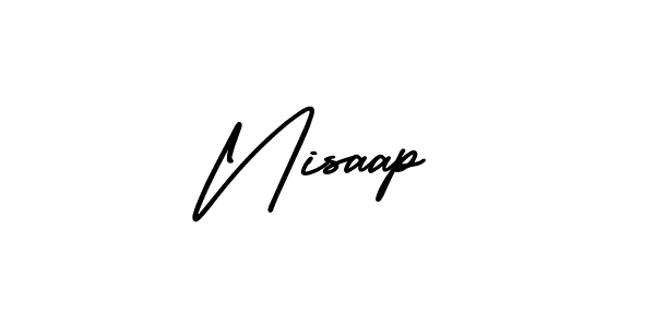 Nisaap stylish signature style. Best Handwritten Sign (AmerikaSignatureDemo-Regular) for my name. Handwritten Signature Collection Ideas for my name Nisaap. Nisaap signature style 3 images and pictures png