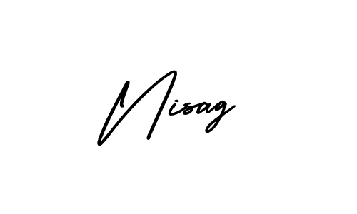 How to Draw Nisag signature style? AmerikaSignatureDemo-Regular is a latest design signature styles for name Nisag. Nisag signature style 3 images and pictures png