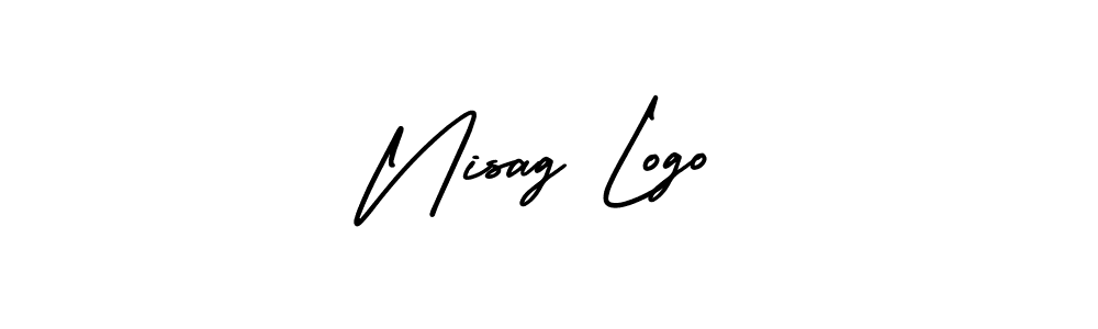 This is the best signature style for the Nisag Logo name. Also you like these signature font (AmerikaSignatureDemo-Regular). Mix name signature. Nisag Logo signature style 3 images and pictures png