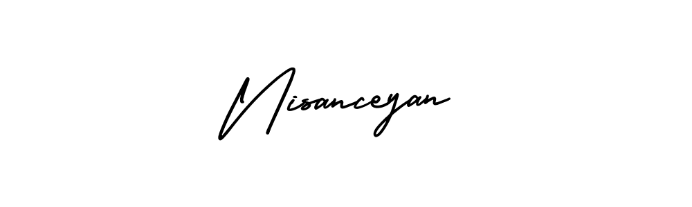 Make a beautiful signature design for name Nisanceyan. With this signature (AmerikaSignatureDemo-Regular) style, you can create a handwritten signature for free. Nisanceyan signature style 3 images and pictures png