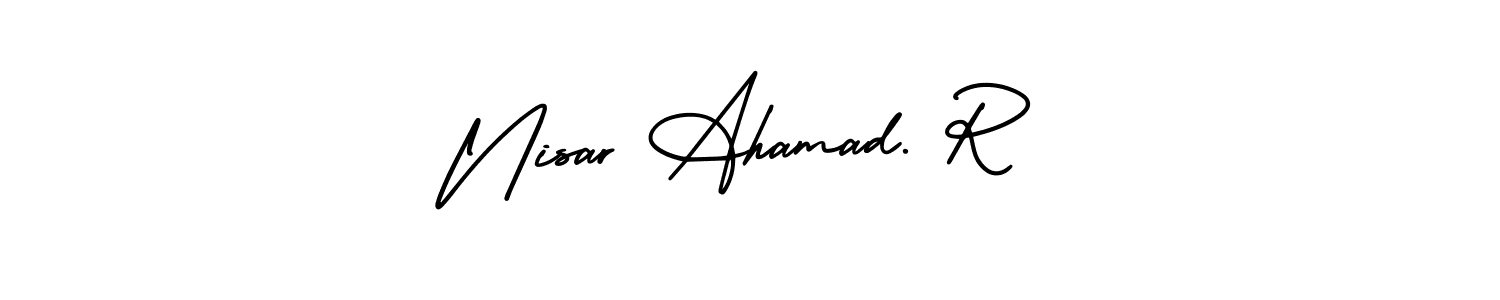 Make a beautiful signature design for name Nisar Ahamad. R. With this signature (AmerikaSignatureDemo-Regular) style, you can create a handwritten signature for free. Nisar Ahamad. R signature style 3 images and pictures png