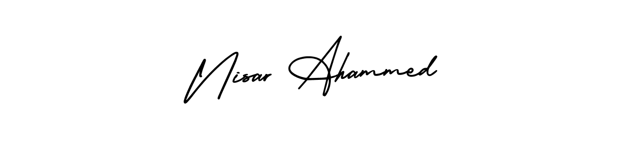 Best and Professional Signature Style for Nisar Ahammed. AmerikaSignatureDemo-Regular Best Signature Style Collection. Nisar Ahammed signature style 3 images and pictures png