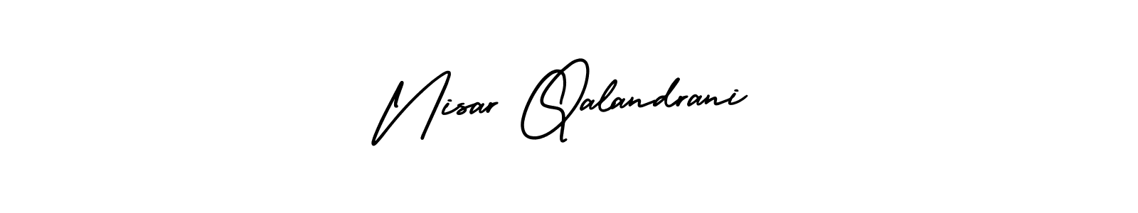 Also You can easily find your signature by using the search form. We will create Nisar Qalandrani name handwritten signature images for you free of cost using AmerikaSignatureDemo-Regular sign style. Nisar Qalandrani signature style 3 images and pictures png